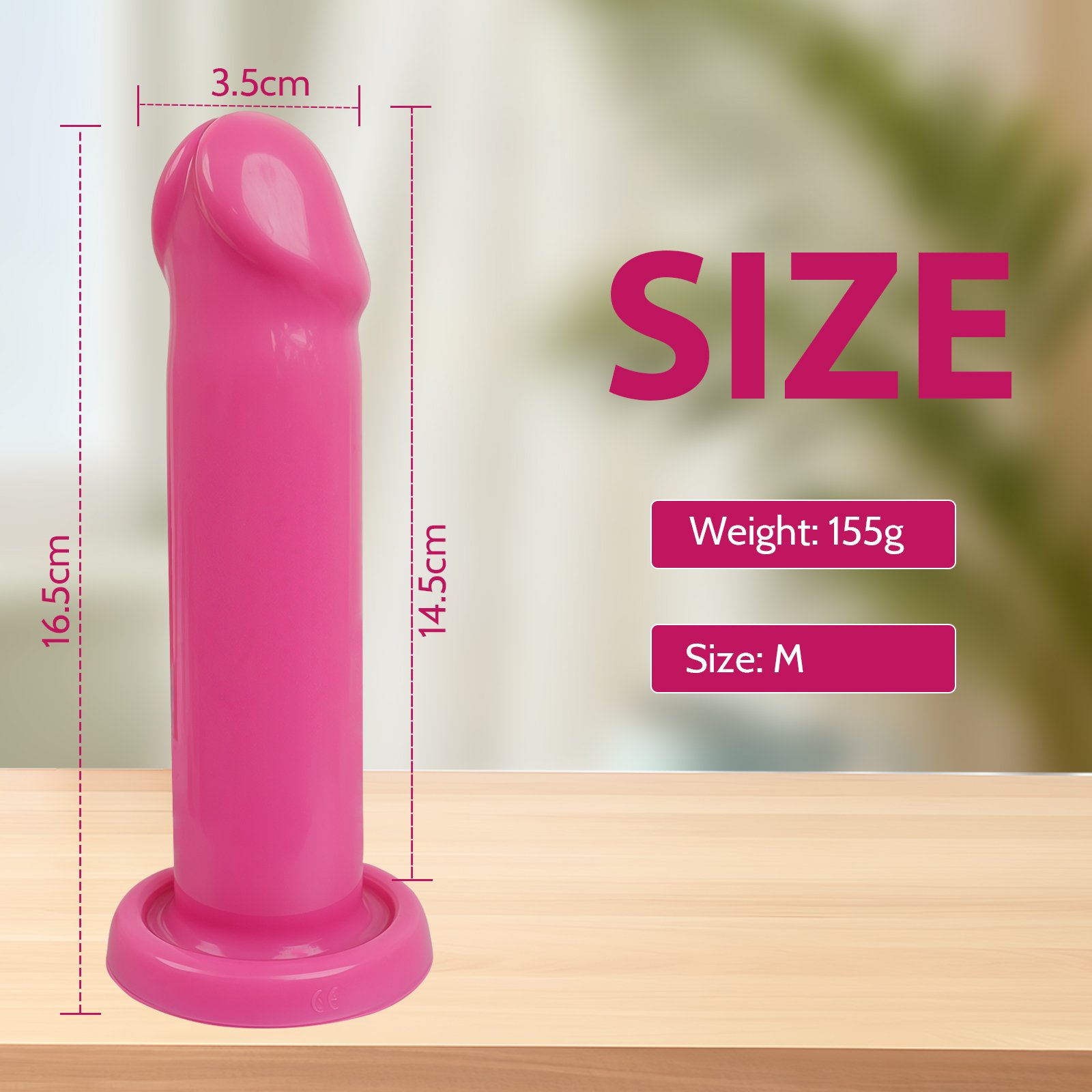 CLIMAGOHI Body-Safe Silicone Training Massager with Suction Base -ZY-SC11035