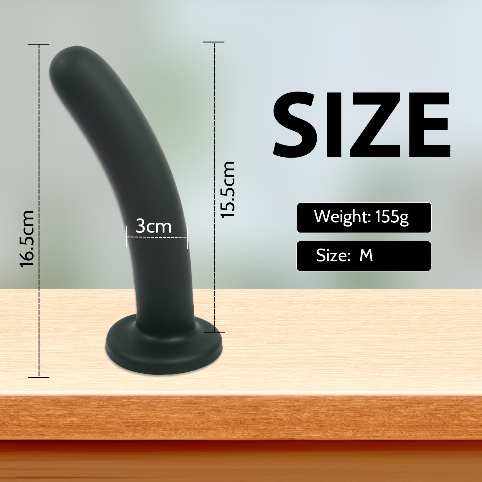 CLIMAGOHI Deep Curve Silicone Training Massager with Suction Base - L Size  ZY-SC11036