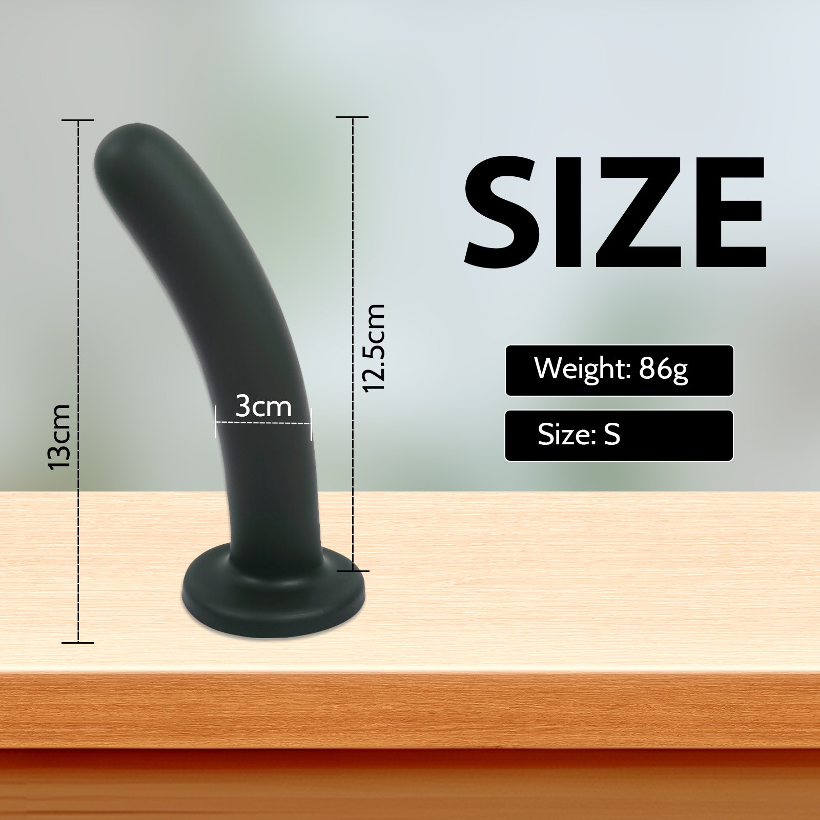 CLIMAGOHI Deep Curve Silicone Training Massager with Suction Base - L Size  ZY-SC11036